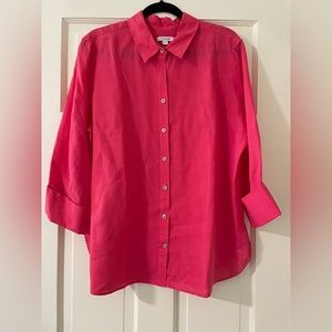 Chico’s No Iron Linen Three Qtr Blouse